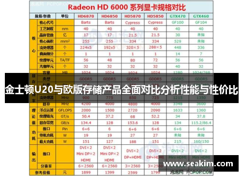 金士顿U20与欧版存储产品全面对比分析性能与性价比